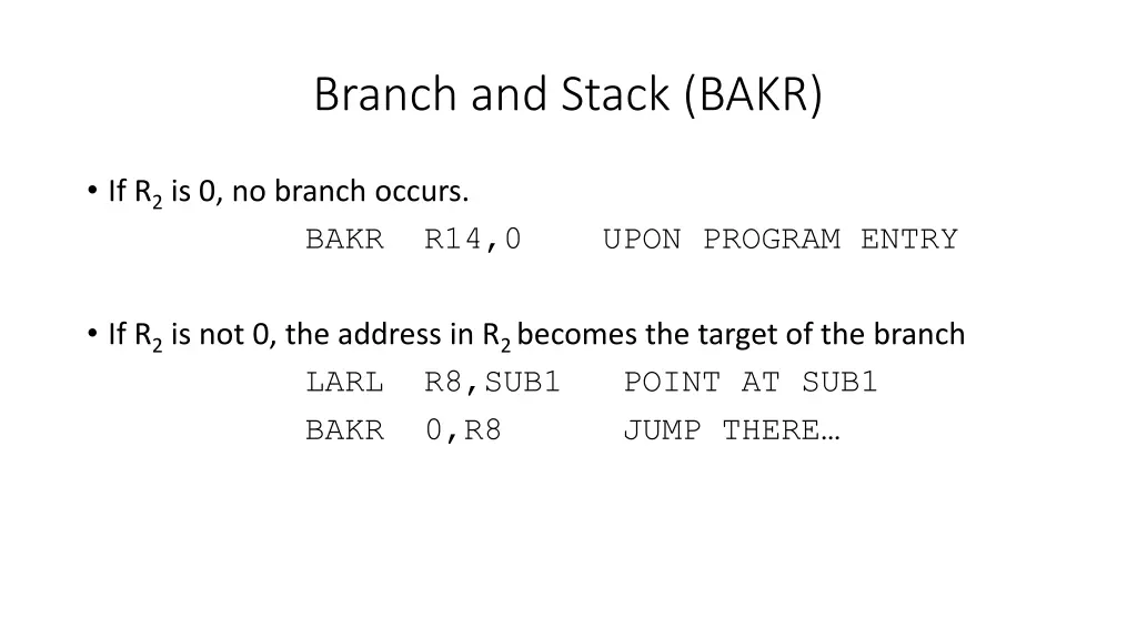 branch and stack bakr 1