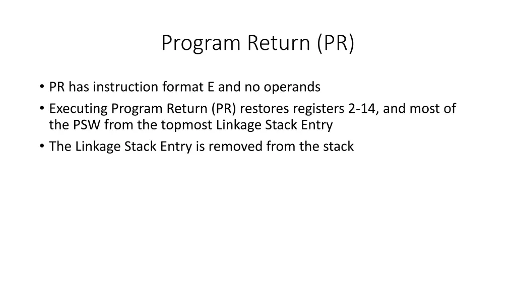program return pr