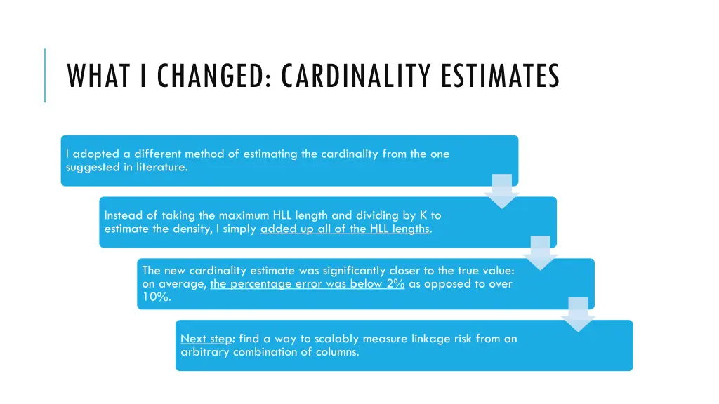 what i changed cardinality estimates
