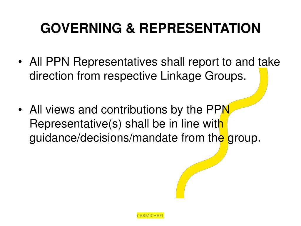 governing representation