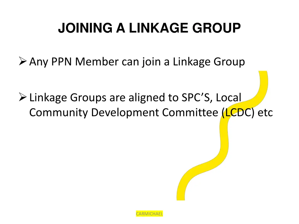 joining a linkage group