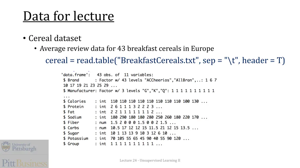 data for lecture