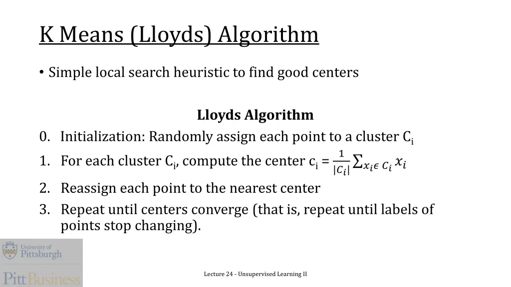 k means lloyds algorithm