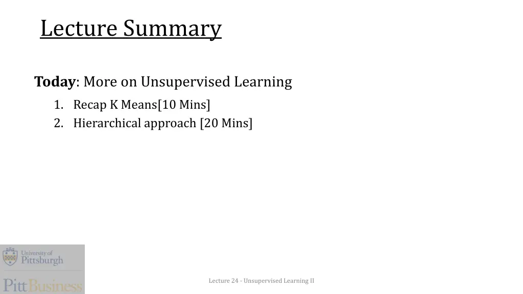 lecture summary