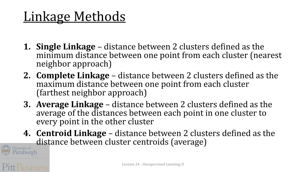 linkage methods