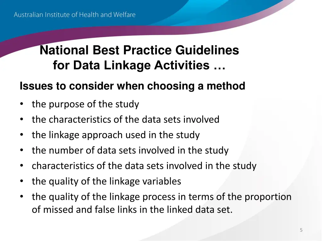 national best practice guidelines for data 2