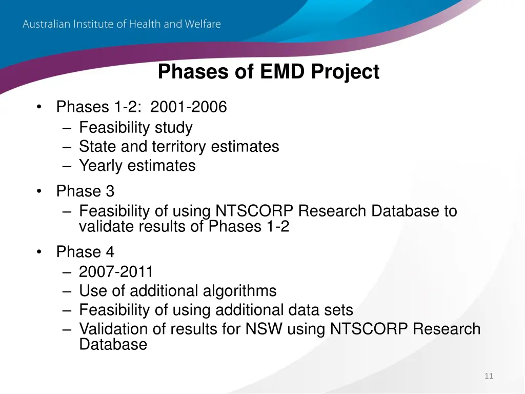 phases of emd project