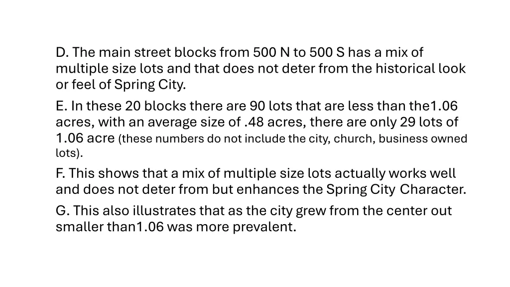 d the main street blocks from