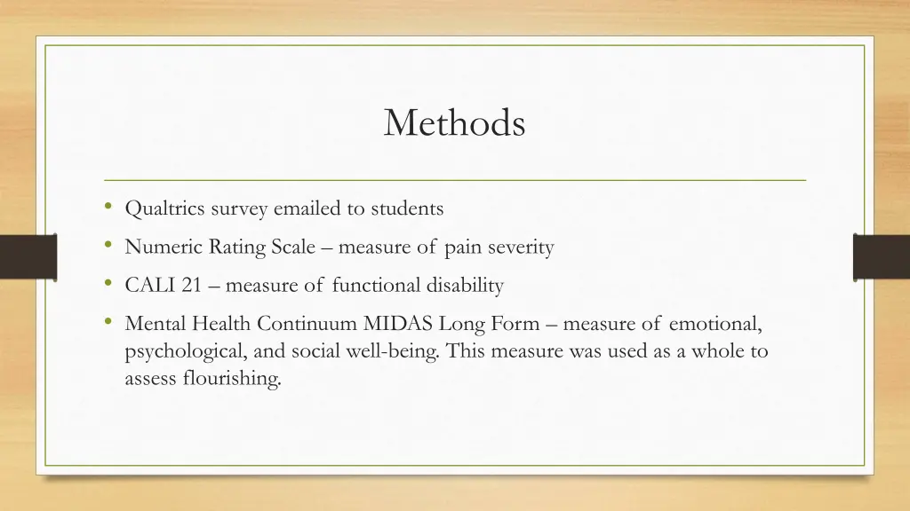 methods