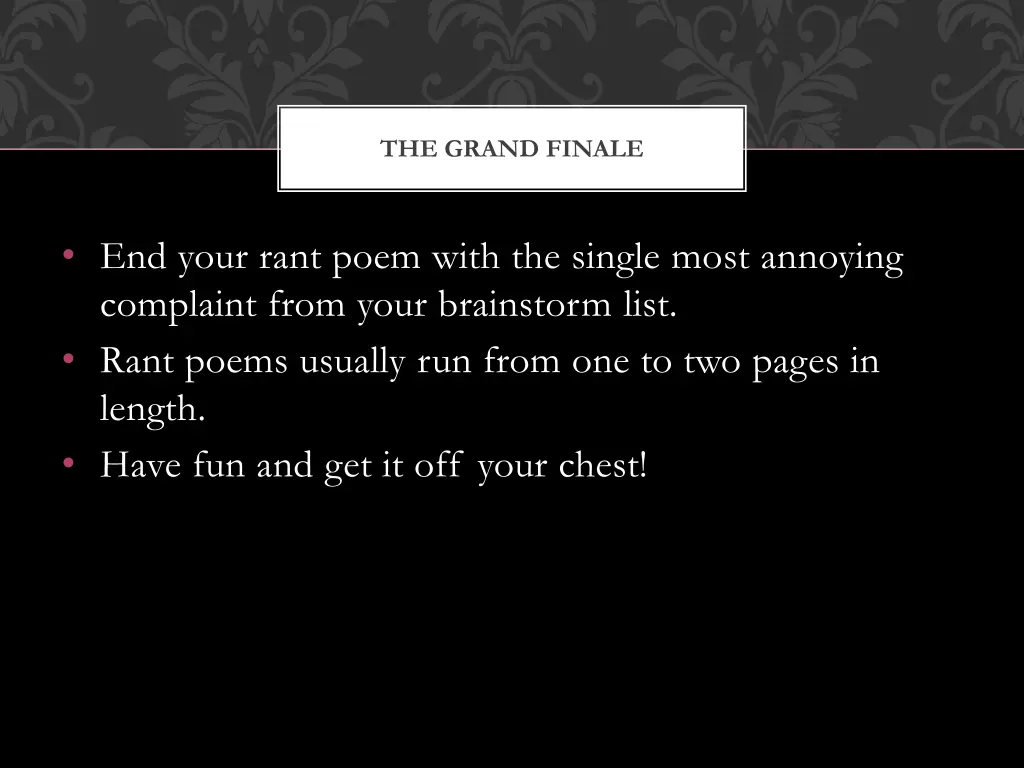 the grand finale