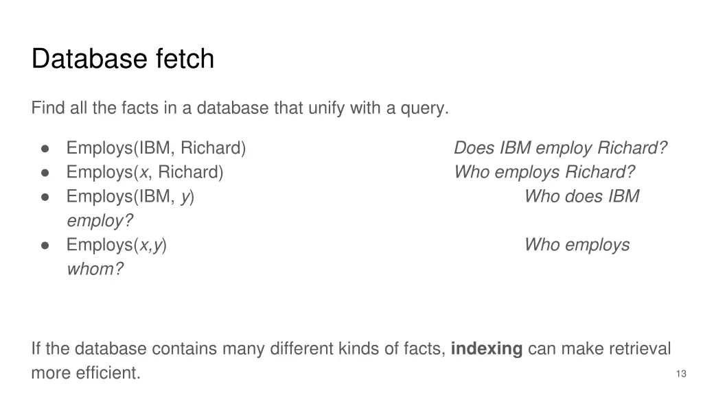 database fetch