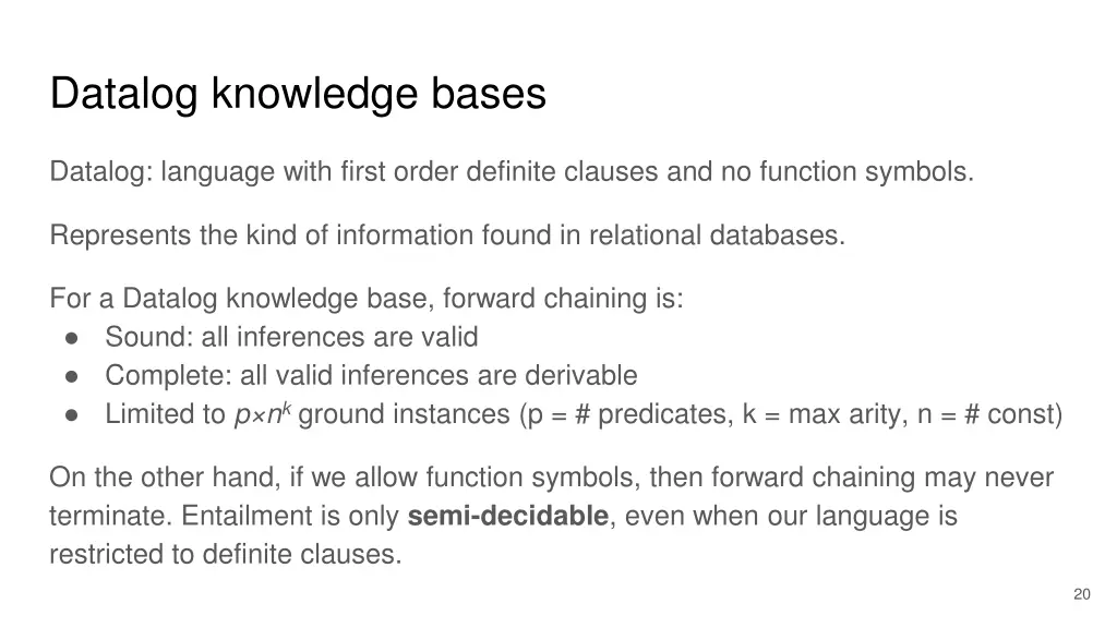 datalog knowledge bases