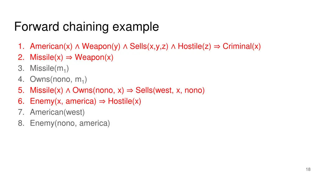 forward chaining example