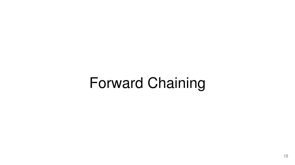 forward chaining