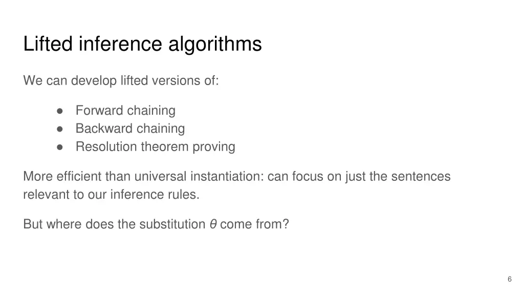 lifted inference algorithms