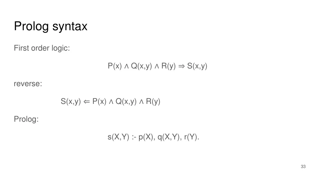 prolog syntax