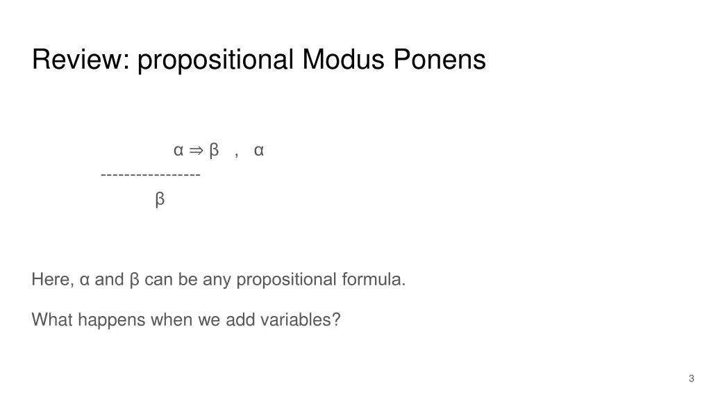 review propositional modus ponens
