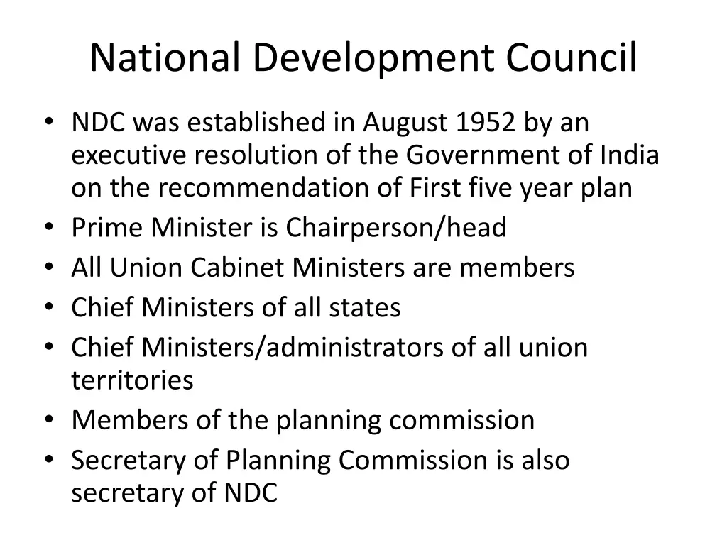 national development council