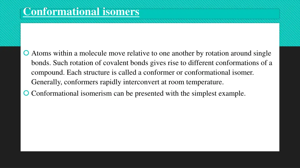 conformational isomers