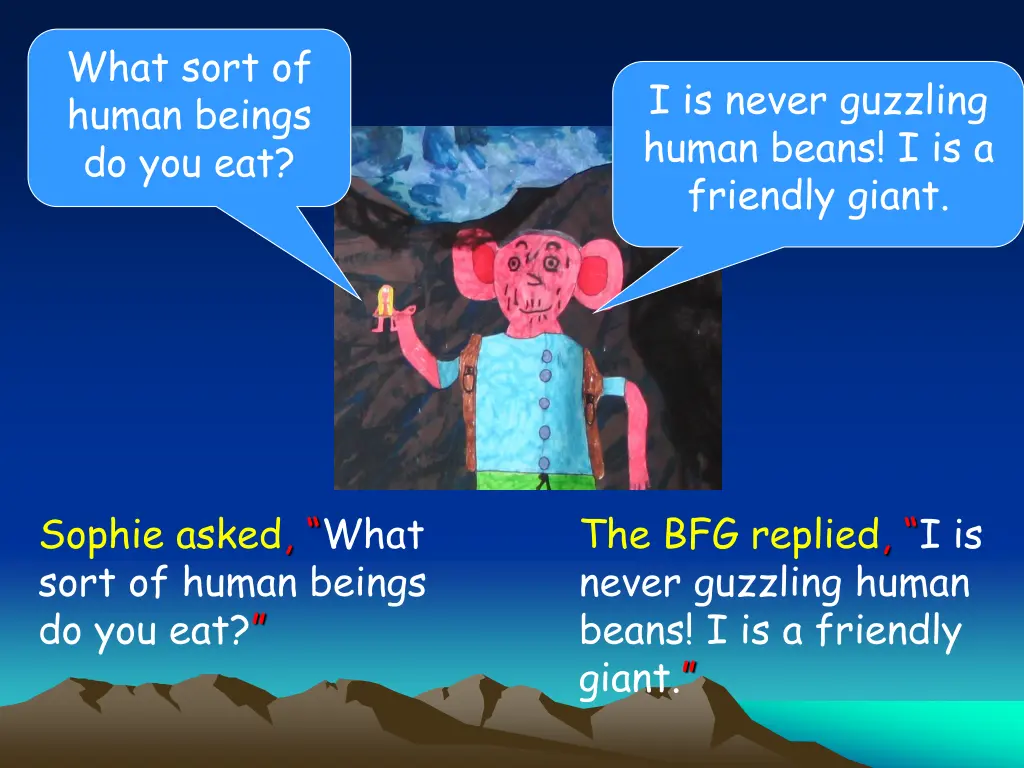 what sort of human beings do you eat 1