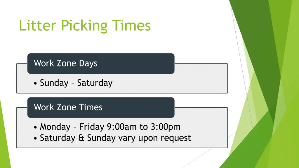 litter picking times