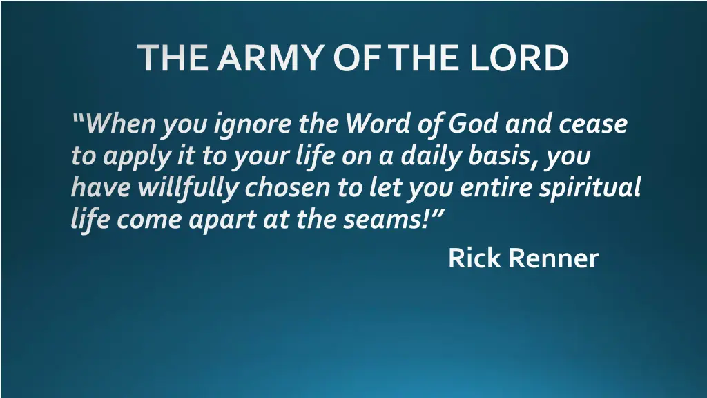 the army of the lord 2