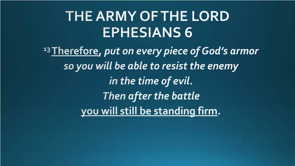 the army of the lord ephesians 6 2