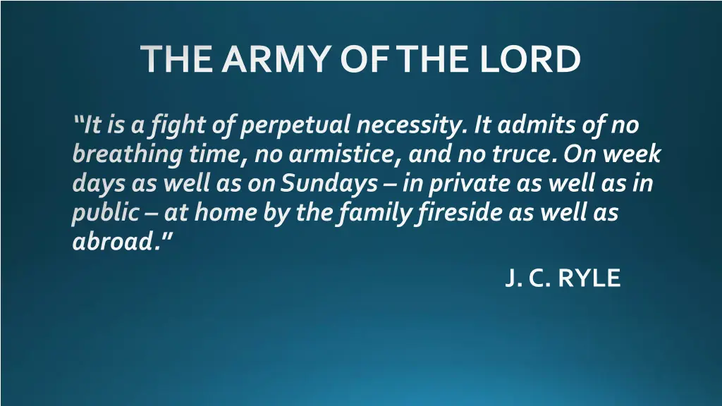 the army of the lord