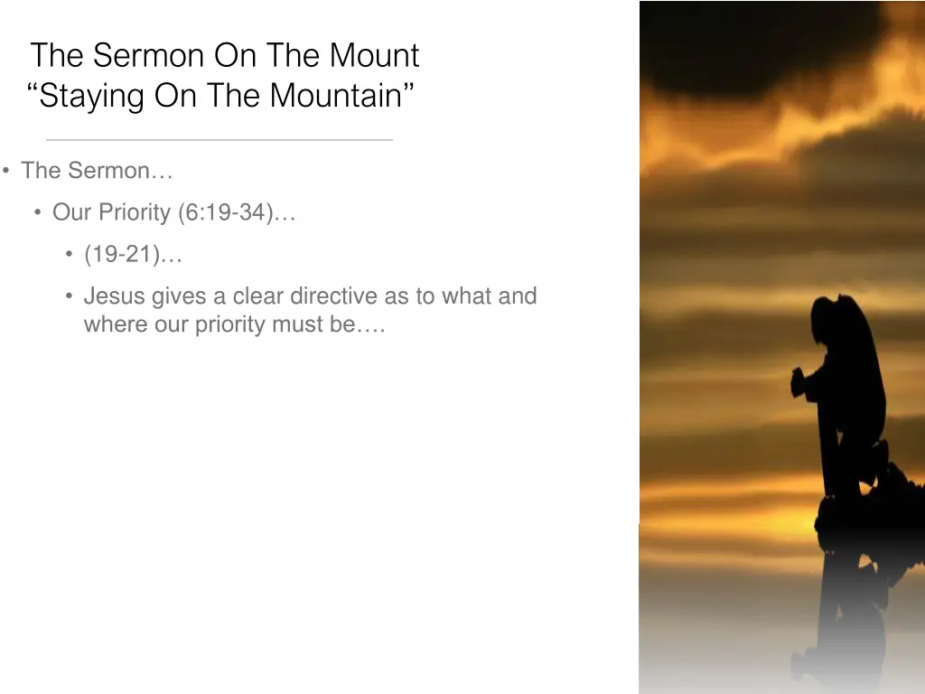 the sermon on the mount staying on the mountain