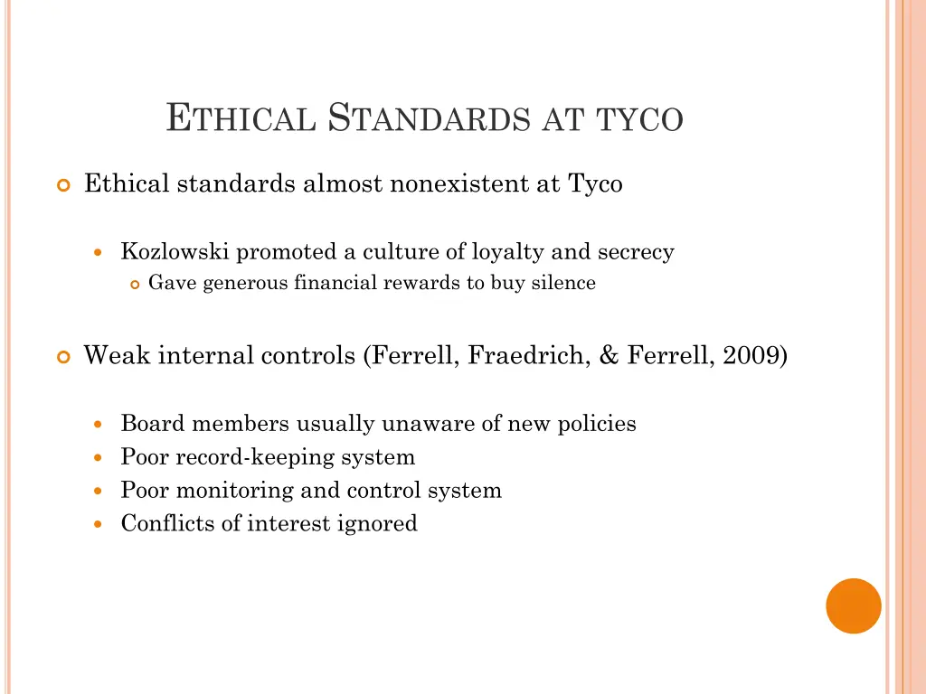 e thical s tandards at tyco