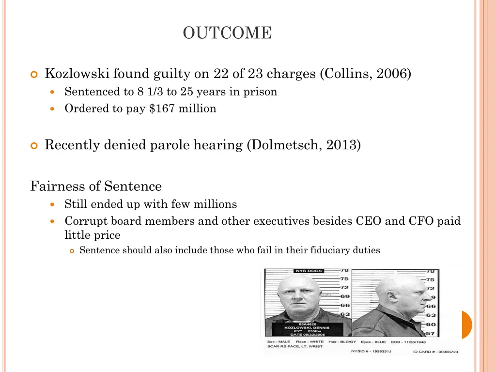 outcome