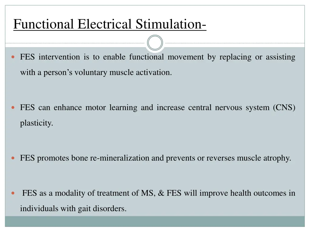 functional electrical stimulation