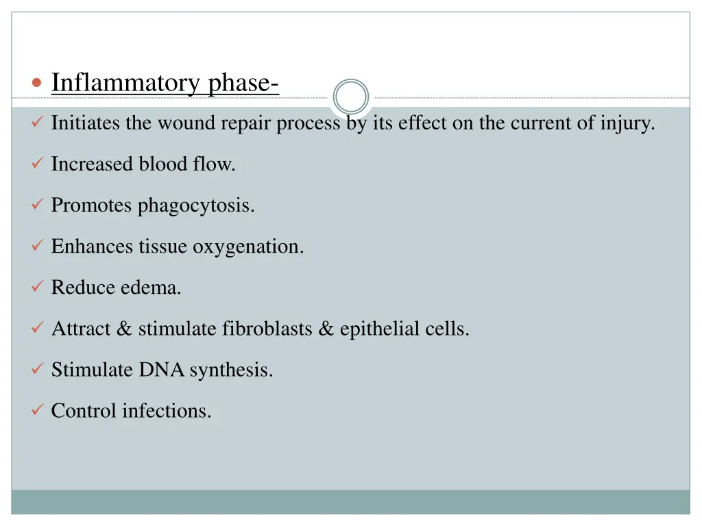 inflammatory phase
