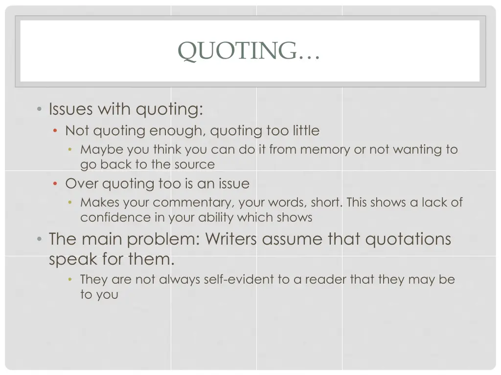 quoting