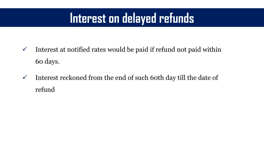 interest on delayed refunds