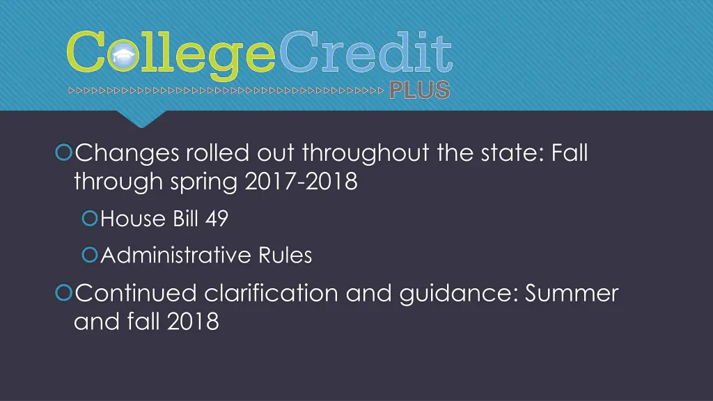 changes rolled out throughout the state fall