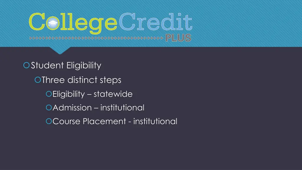 student eligibility three distinct steps