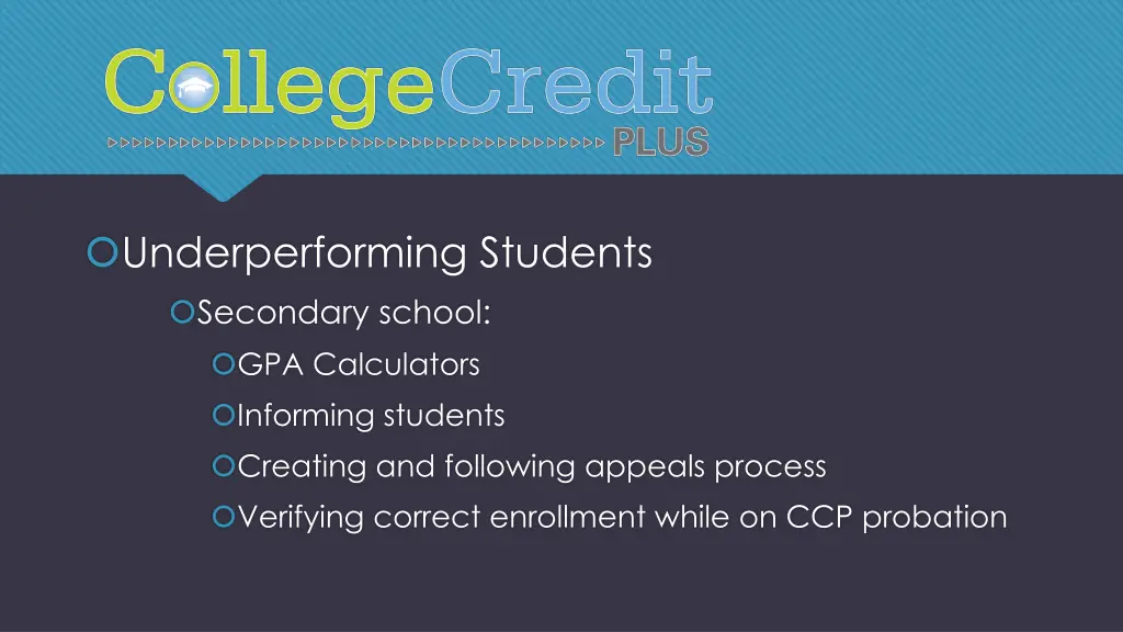 underperforming students secondary school