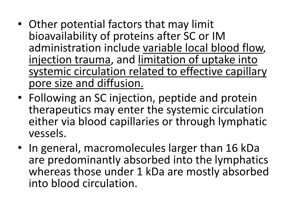 other potential factors that may limit