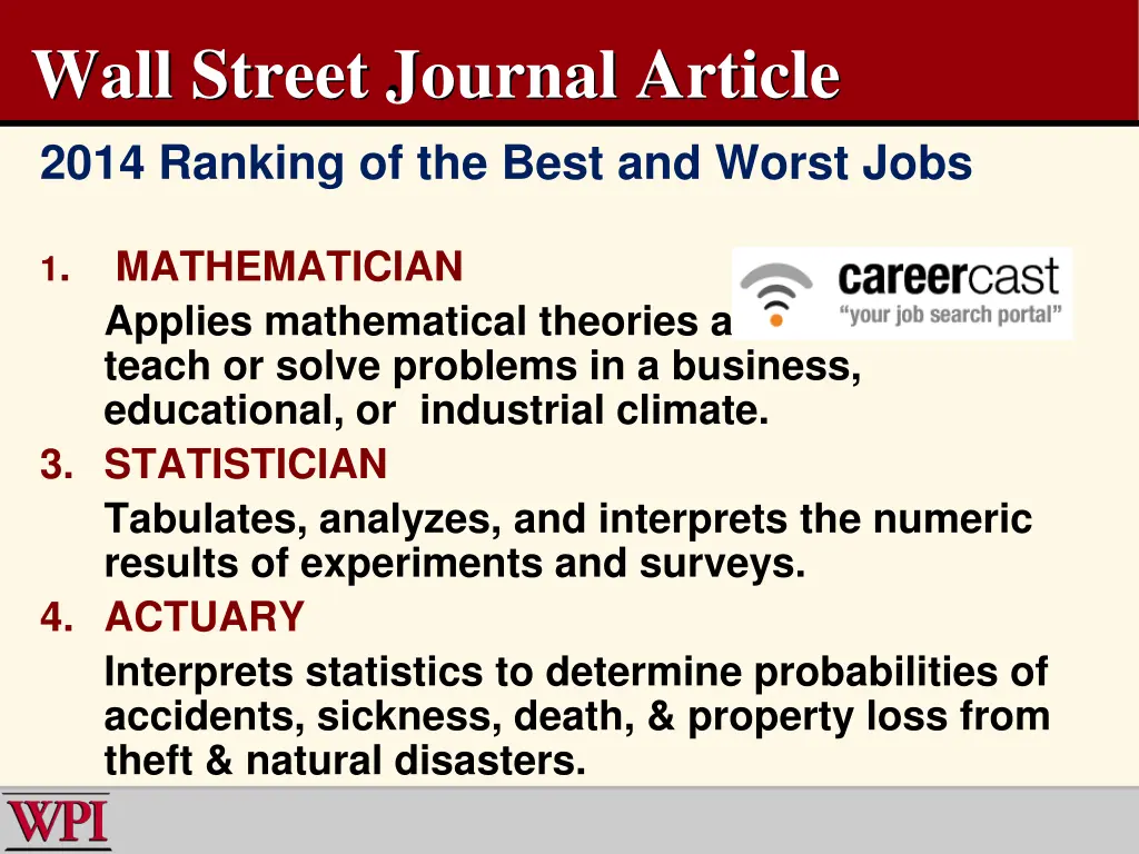 wall street journal article 2014 ranking
