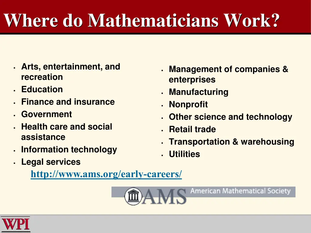 where do mathematicians work