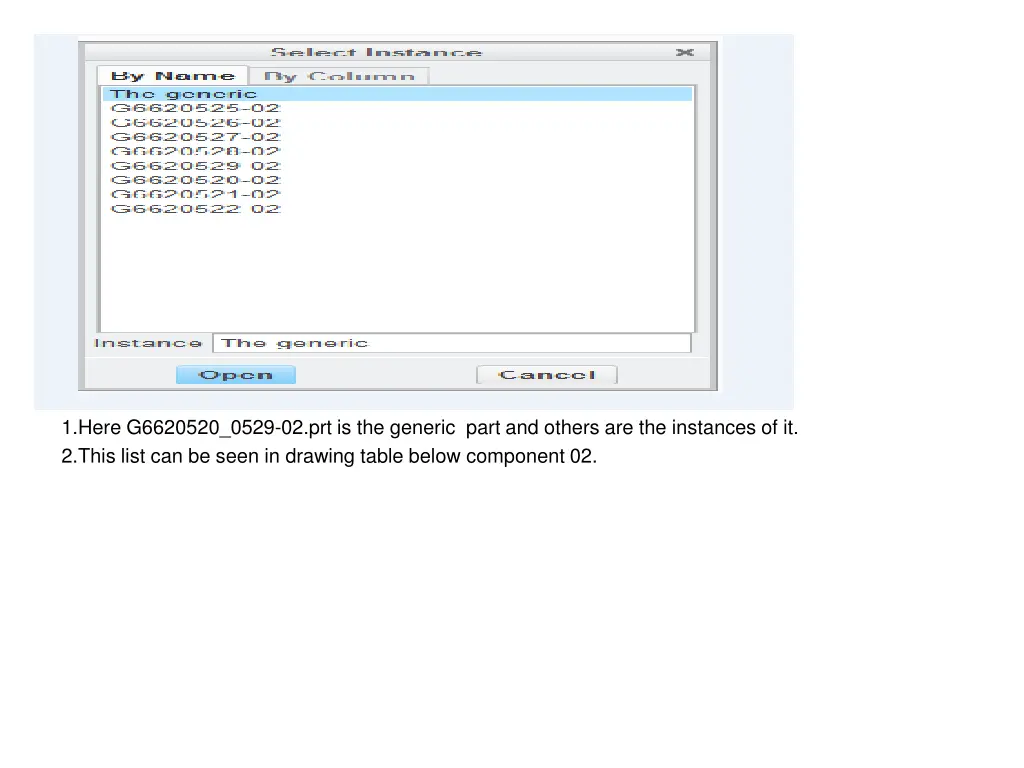1 here g6620520 0529 02 prt is the generic part