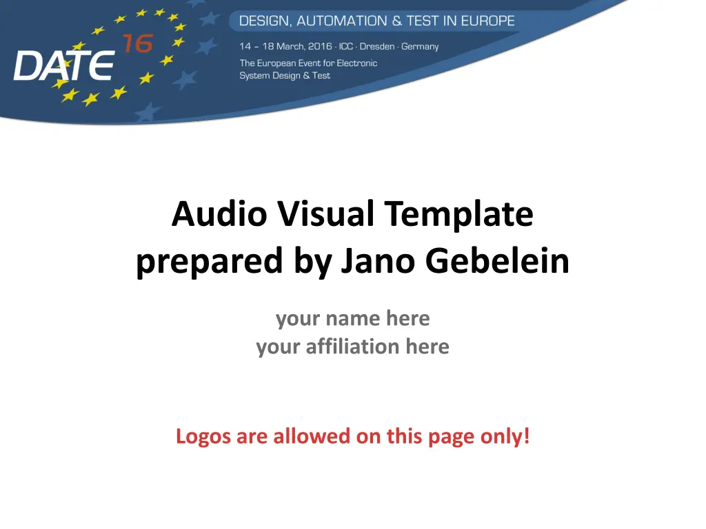 audio visual template prepared by jano gebelein