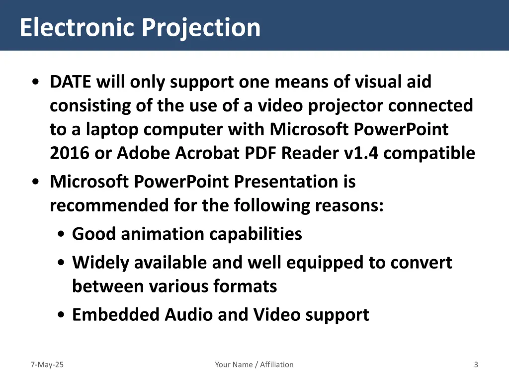 electronic projection