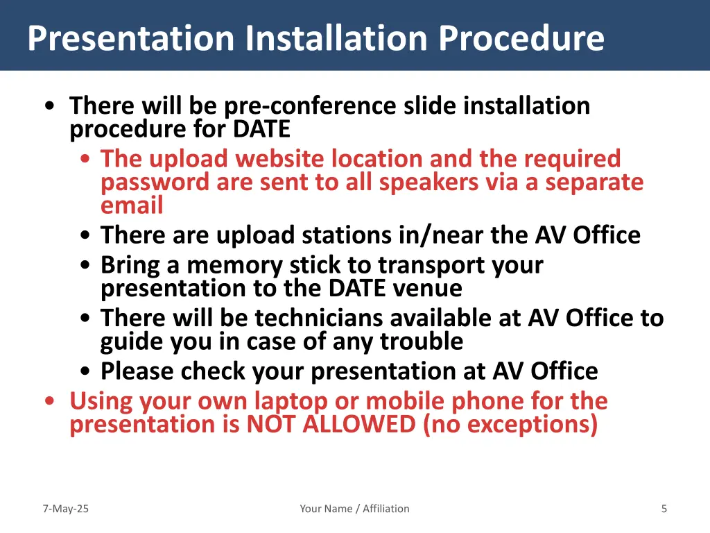 presentation installation procedure 1