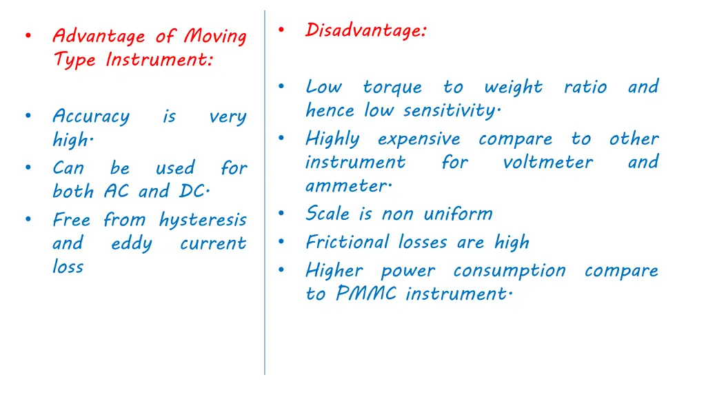 disadvantage