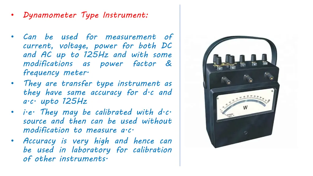 dynamometer type instrument