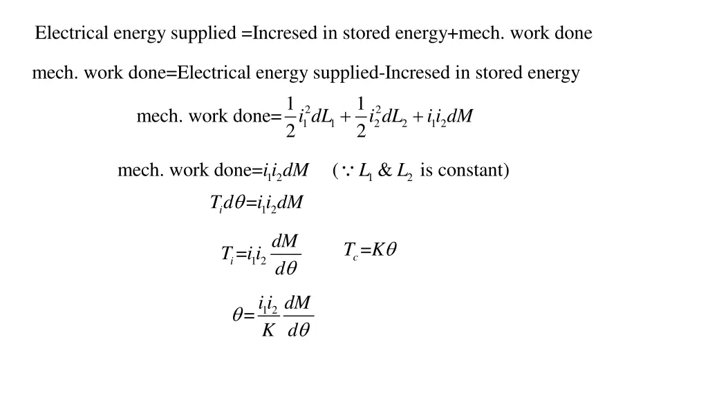 electrical energy supplied incresed in stored