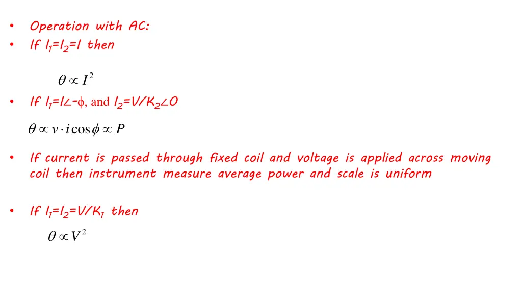 operation with ac if i 1 i 2 i then