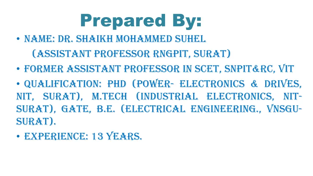prepared by